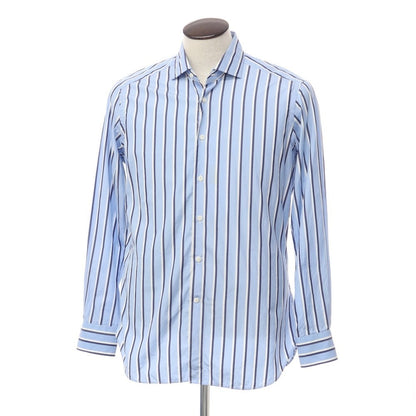 [Used] Bagutta Broad Cotton Striped Shirt Light Blue x White [Size 41] [BLU] [S/S/A/W] [Condition Rank C] [Men&