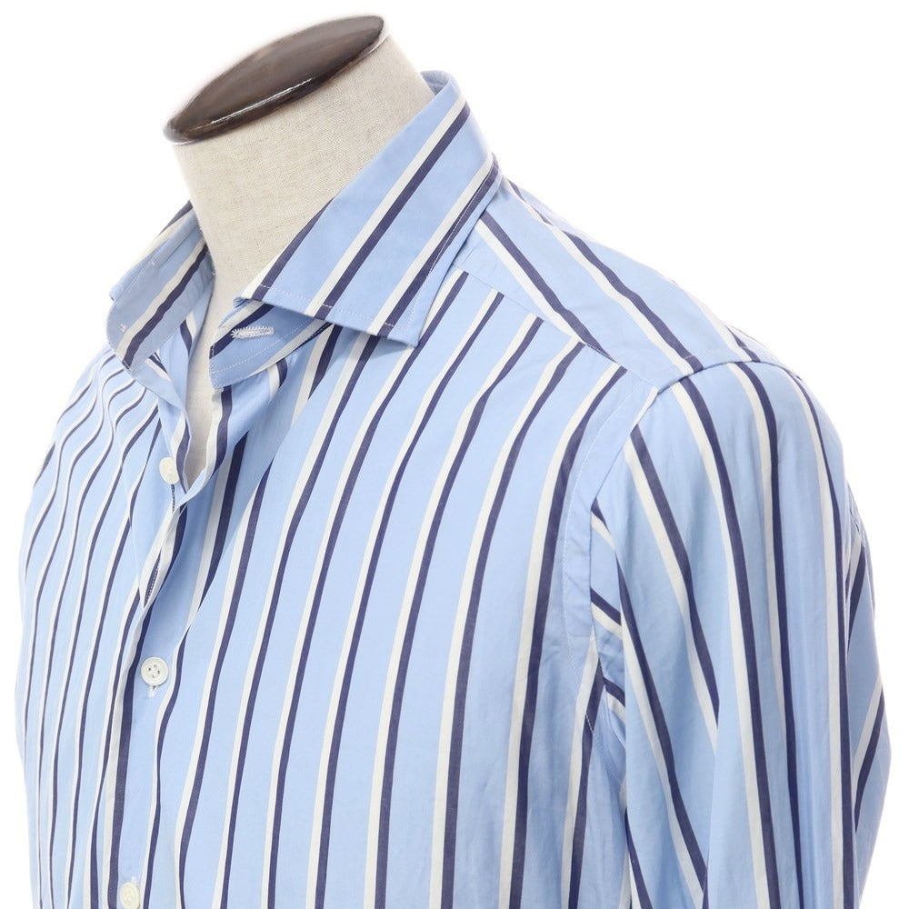 [Used] Bagutta Broad Cotton Striped Shirt Light Blue x White [Size 41] [BLU] [S/S/A/W] [Condition Rank C] [Men&