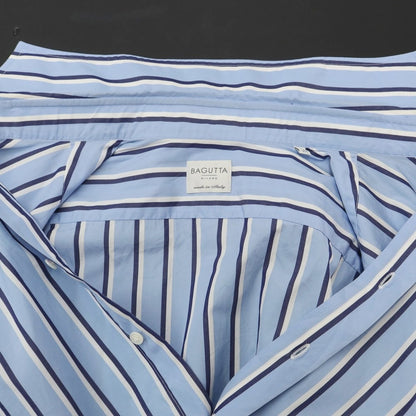 [Used] Bagutta Broad Cotton Striped Shirt Light Blue x White [Size 41] [BLU] [S/S/A/W] [Condition Rank C] [Men&