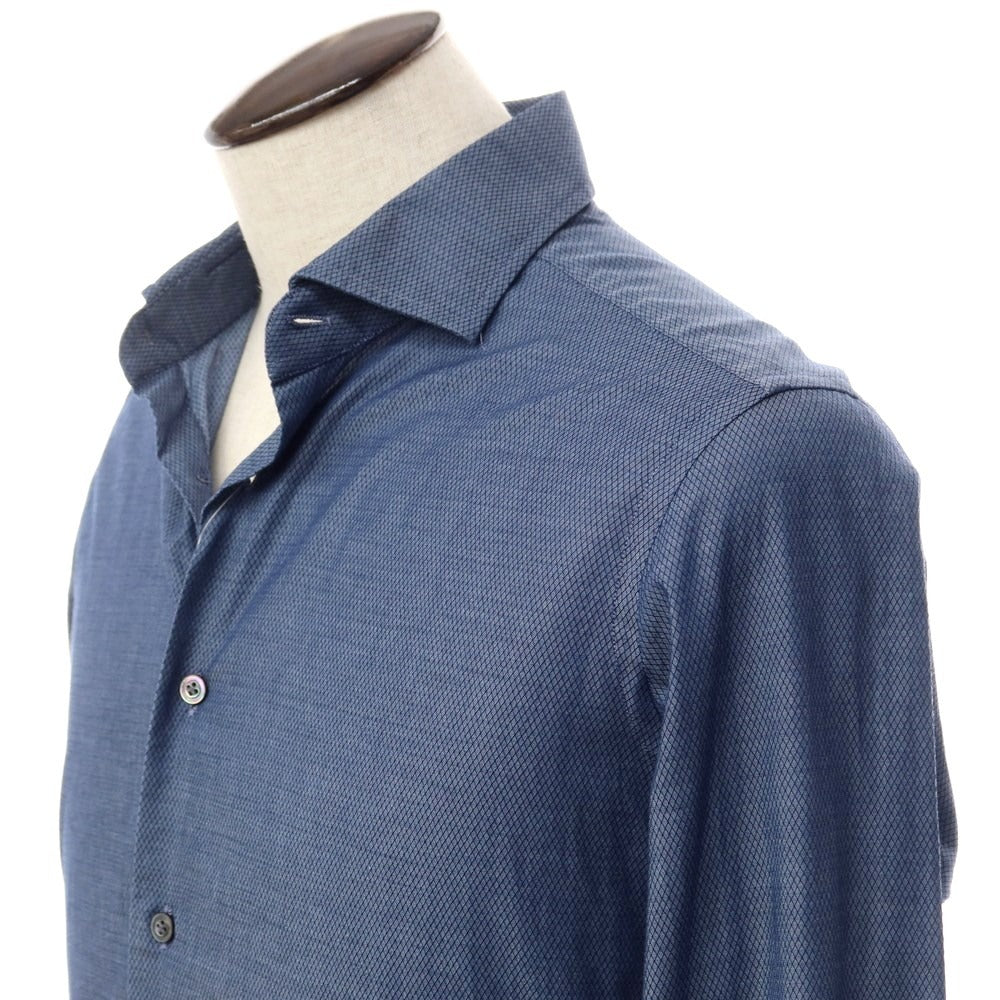 [Used] Bagutta Stretch Cotton Chambray Shirt Navy [Size 41] [NVY] [S/S/A/W] [Condition Rank C] [Men&