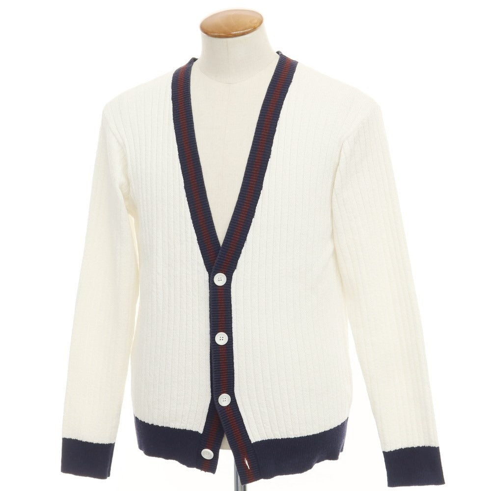 [Used] UNITED ARROWS Cotton Acrylic Cardigan White [Size M] [WHT] [S/S] [Condition Rank B] [Men&