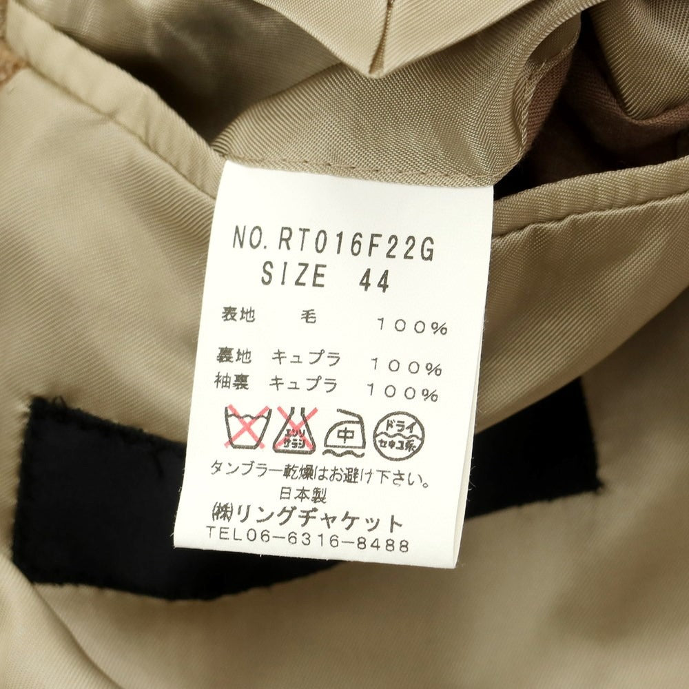 [Used] Ring Jacket, Wool Double Breasted Chester Coat, Light Brown [Size 44] [BRW] [A/W] [Condition Rank B] ​​[Men&