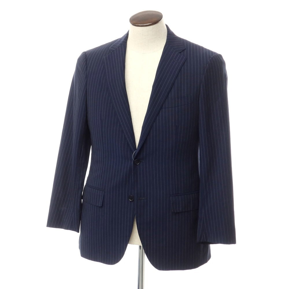 [Used] Green Label Relaxing wool stripe 2B tailored jacket
 Navy [Size 48] [NVY] [S/S] [Condition Rank C] [Men&