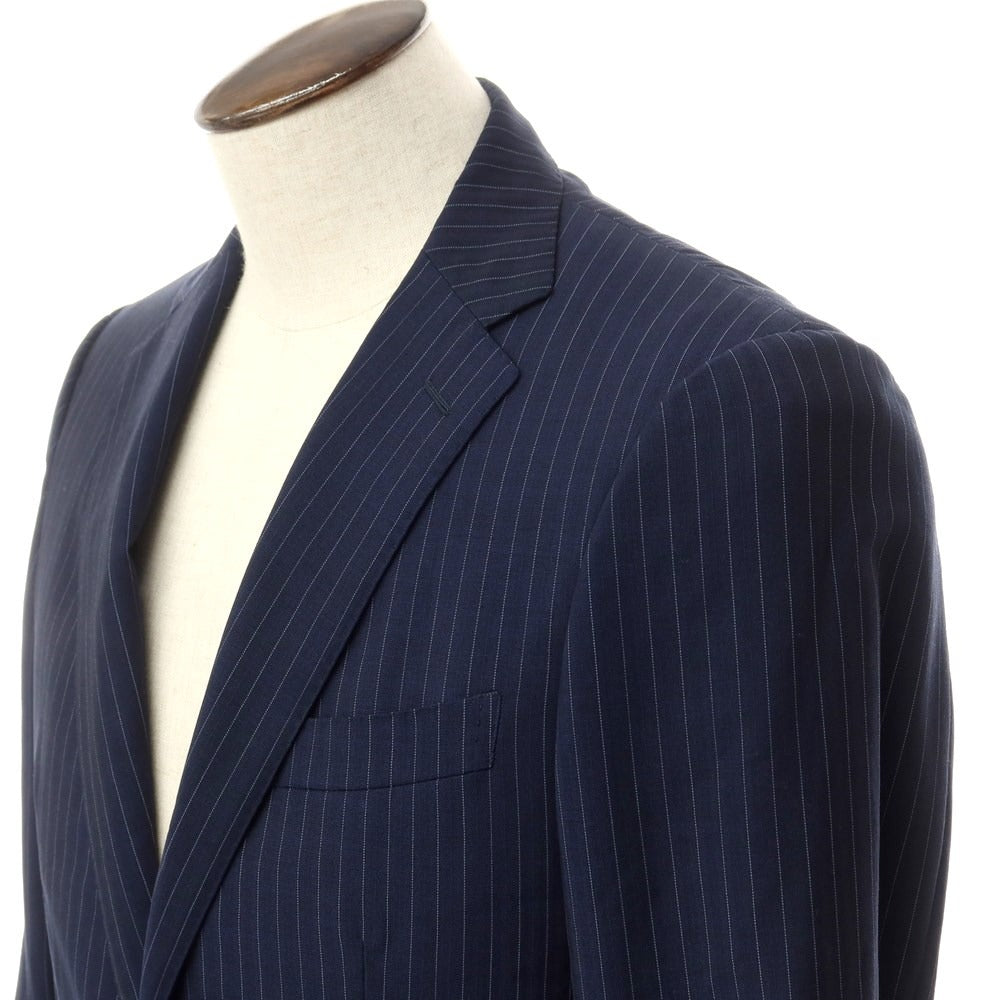 [Used] Green Label Relaxing wool stripe 2B tailored jacket
 Navy [Size 48] [NVY] [S/S] [Condition Rank C] [Men&