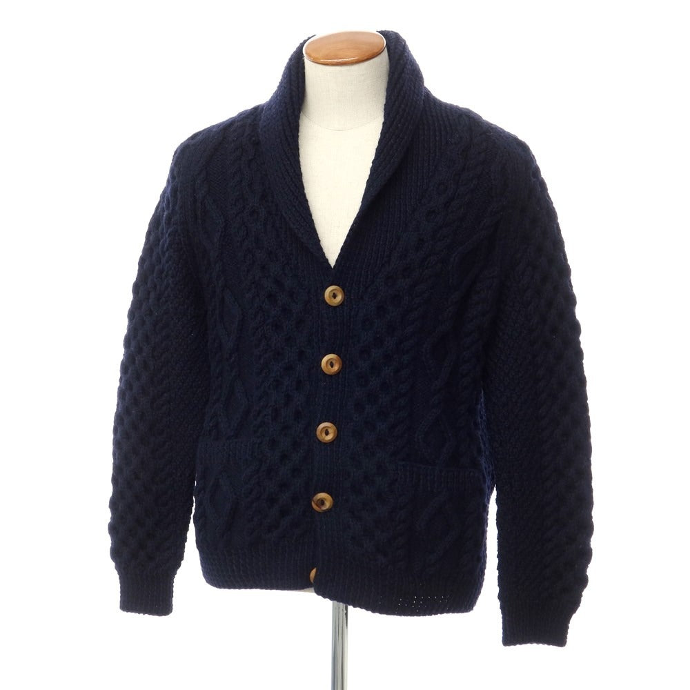 [Used] Inverallan Wool Shawl Collar Cardigan Navy [Size not listed (approximately M)] [Navy] [A/W] [Condition Rank C] [Men&