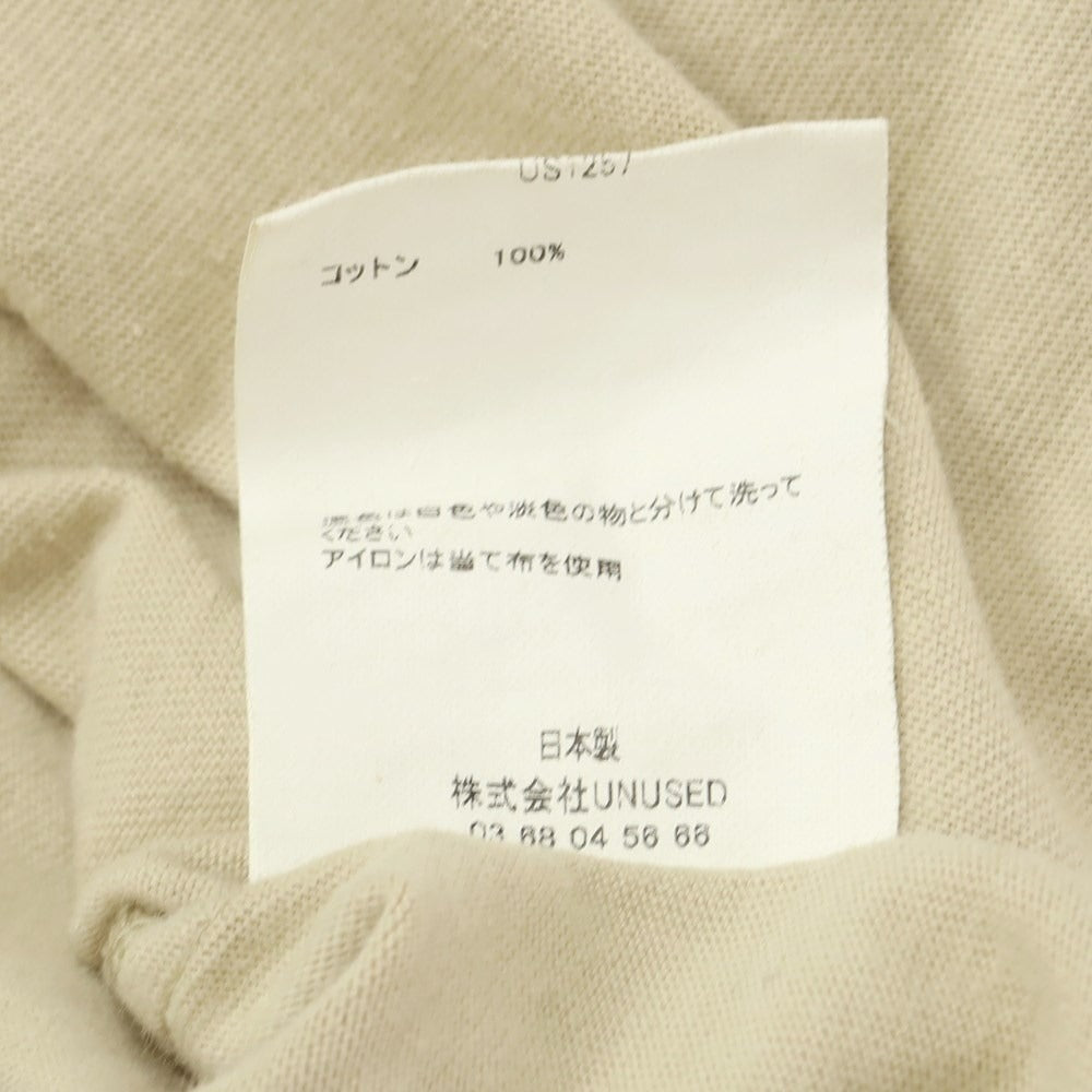 [Used] UNUSED Cotton Crew Neck Short Sleeve T-Shirt Beige [2] [Condition Rank C] [Men&