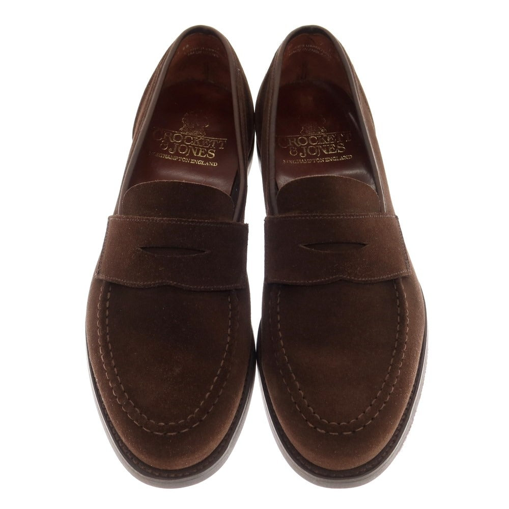 [Used] [Unused] Crockett &amp;amp; Jones HARVARD2 Suede Coin Loafers Dark Brown [Size 7E] [BRW] [S/S/A/W] [Condition Rank S] [Men&