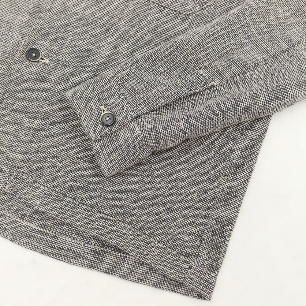 [Used] BARENA Linen Cotton Shirt Blouson Navy x Off White [Size 44] [NVY] [S/S] [Condition Rank B] ​​[Men&