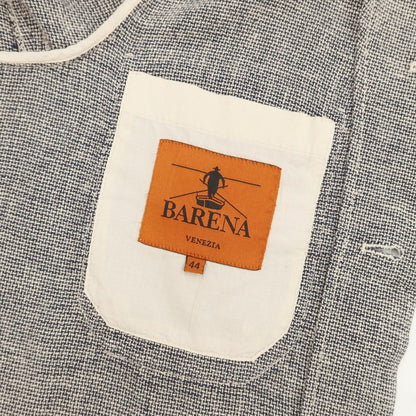 [Used] BARENA Linen Cotton Shirt Blouson Navy x Off White [Size 44] [NVY] [S/S] [Condition Rank B] ​​[Men&