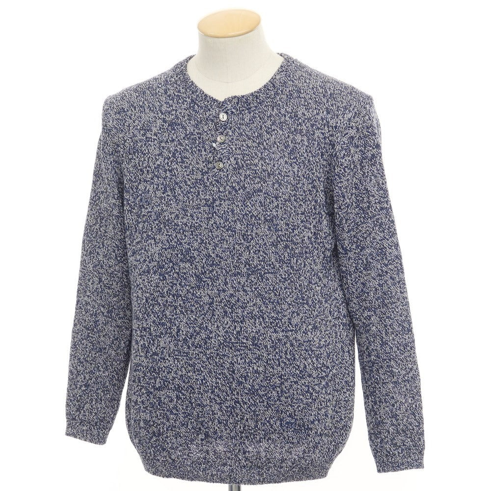 【中古】コロニー クロージング COLONY CLOTHING コットン ヘンリーネック プルオーバーニット ネイビー【サイズS】【NVY】【S/S】【状態ランクB】【メンズ】【768992】