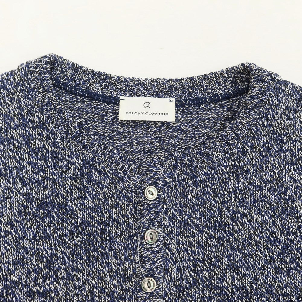[Used] COLONY CLOTHING Cotton Henley Neck Pullover Knit Navy [Size S] [NVY] [S/S] [Condition Rank B] ​​[Men&
