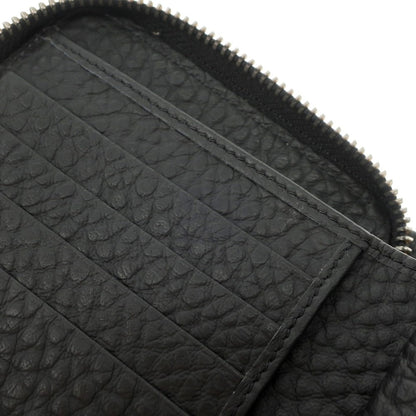 [Used] ORCIANI Shrink Leather Zip Around Bi-Fold Wallet Black [BLK] [S/S/A/W] [Condition Rank A] [Men&