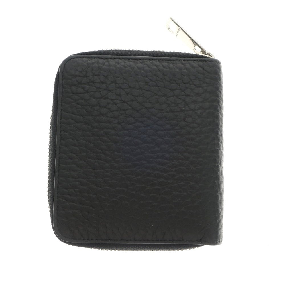 [Used] ORCIANI Shrink Leather Zip Around Bi-Fold Wallet Black [BLK] [S/S/A/W] [Condition Rank A] [Men&