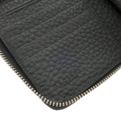 [Used] ORCIANI Shrink Leather Zip Around Bi-Fold Wallet Black [BLK] [S/S/A/W] [Condition Rank A] [Men&