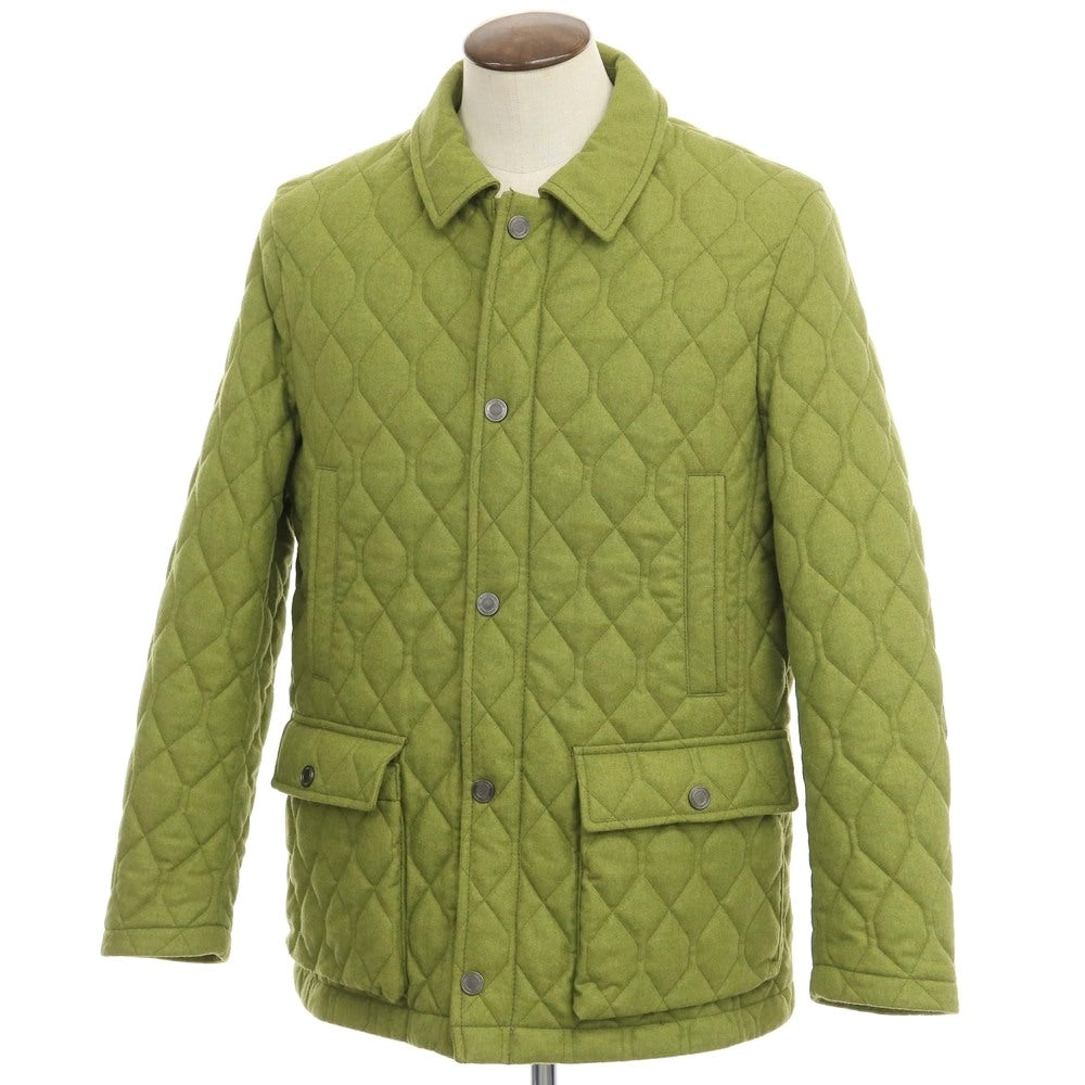 [Used] SCHNEIDERS Wool Nylon Cashmere Quilted Blouson Tea Green [Size 50] [GRN] [A/W] [Condition Rank B] ​​[Men&