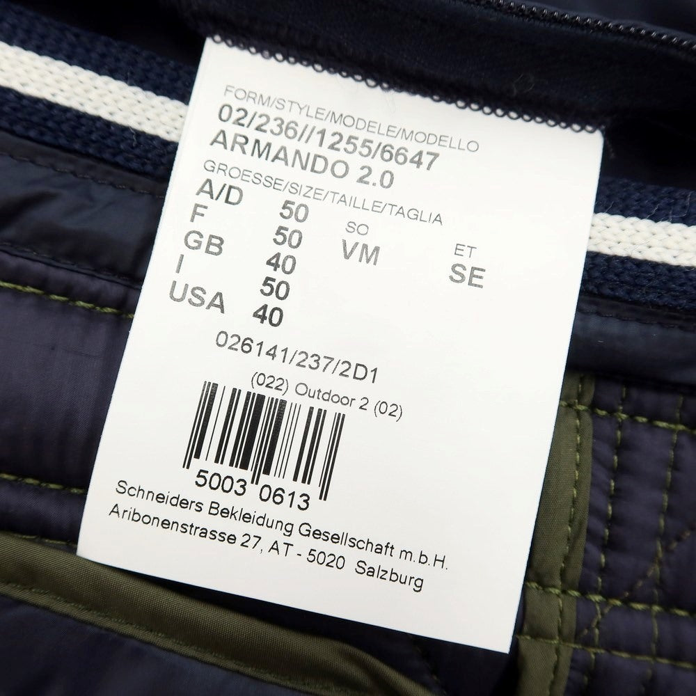 [Used] SCHNEIDERS Wool Nylon Cashmere Quilted Blouson Tea Green [Size 50] [GRN] [A/W] [Condition Rank B] ​​[Men&