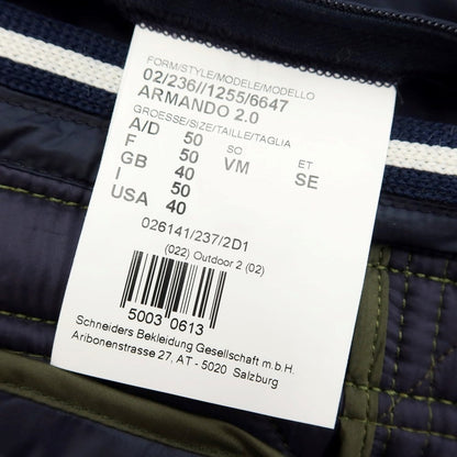 [Used] SCHNEIDERS Wool Nylon Cashmere Quilted Blouson Tea Green [Size 50] [GRN] [A/W] [Condition Rank B] ​​[Men&