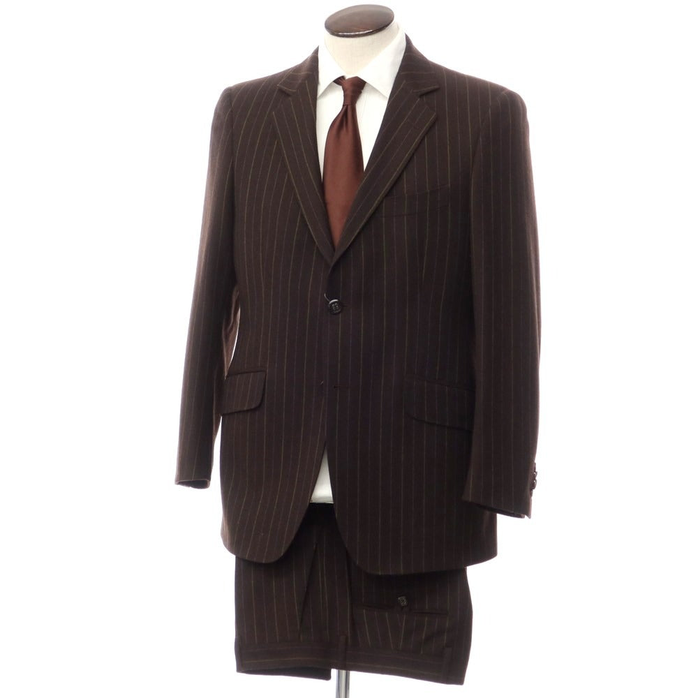 [Used] ETRO Wool Striped 2-Button Suit Brown [Size 50] [BRW] [A/W] [Condition Rank B] ​​[Men&