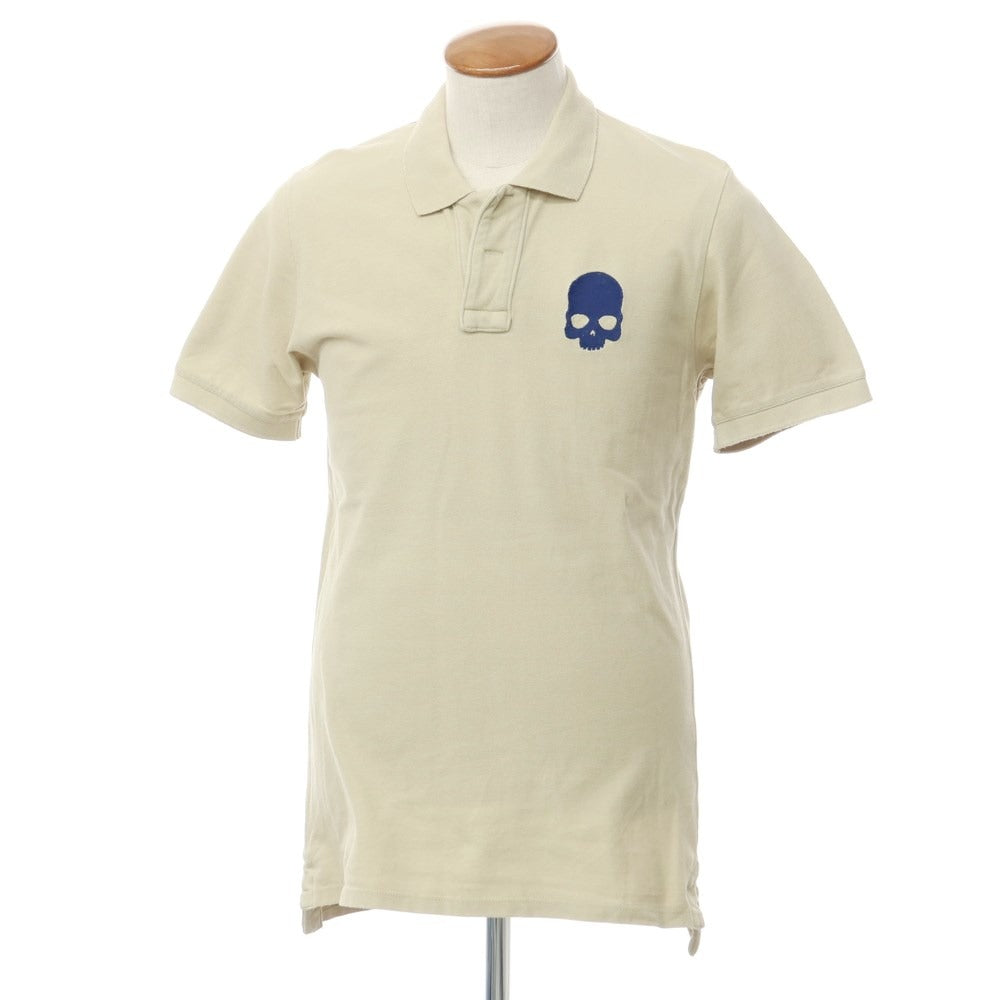 [Used] Hydrogen Cotton Pique Short Sleeve Polo Shirt Beige [M] [Condition Rank D] [Men&