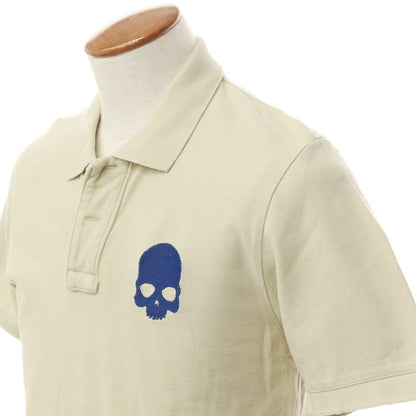 [Used] Hydrogen Cotton Pique Short Sleeve Polo Shirt Beige [M] [Condition Rank D] [Men&