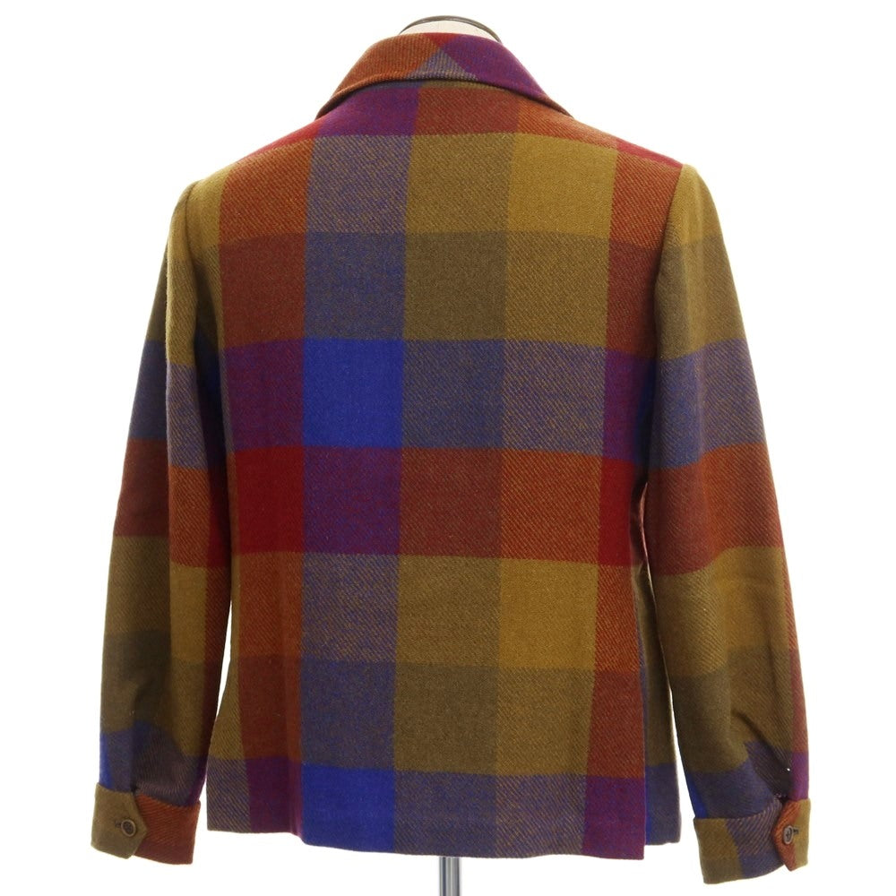 [Used] Anna Matuozzo Wool Tweed Coverall Shirt Jacket Olive x Mustard x Blue [Size 50] [KAK] [A/W] [Condition Rank B] ​​[Men&