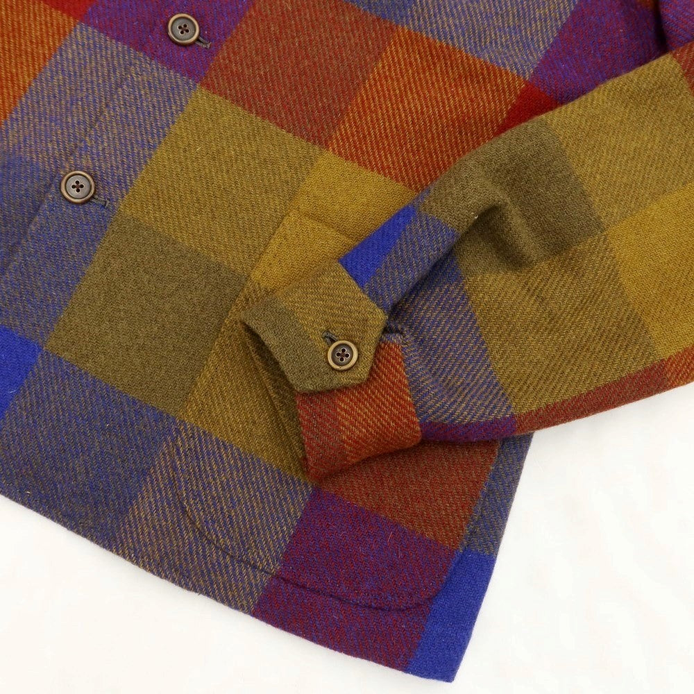 [Used] Anna Matuozzo Wool Tweed Coverall Shirt Jacket Olive x Mustard x Blue [Size 50] [KAK] [A/W] [Condition Rank B] ​​[Men&