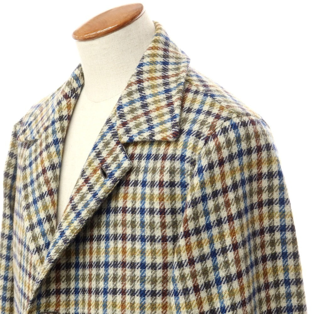 [Used] Antonio Panico Wool tweed coat, ivory x olive x blue [Size not specified (approximately M)] [BEI] [A/W] [Condition rank B] ​​[Men&