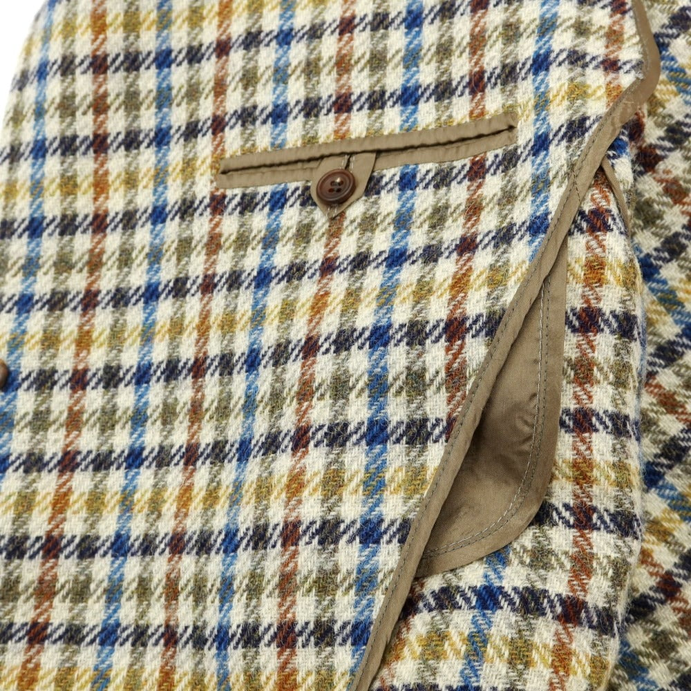 [Used] Antonio Panico Wool tweed coat, ivory x olive x blue [Size not specified (approximately M)] [BEI] [A/W] [Condition rank B] ​​[Men&