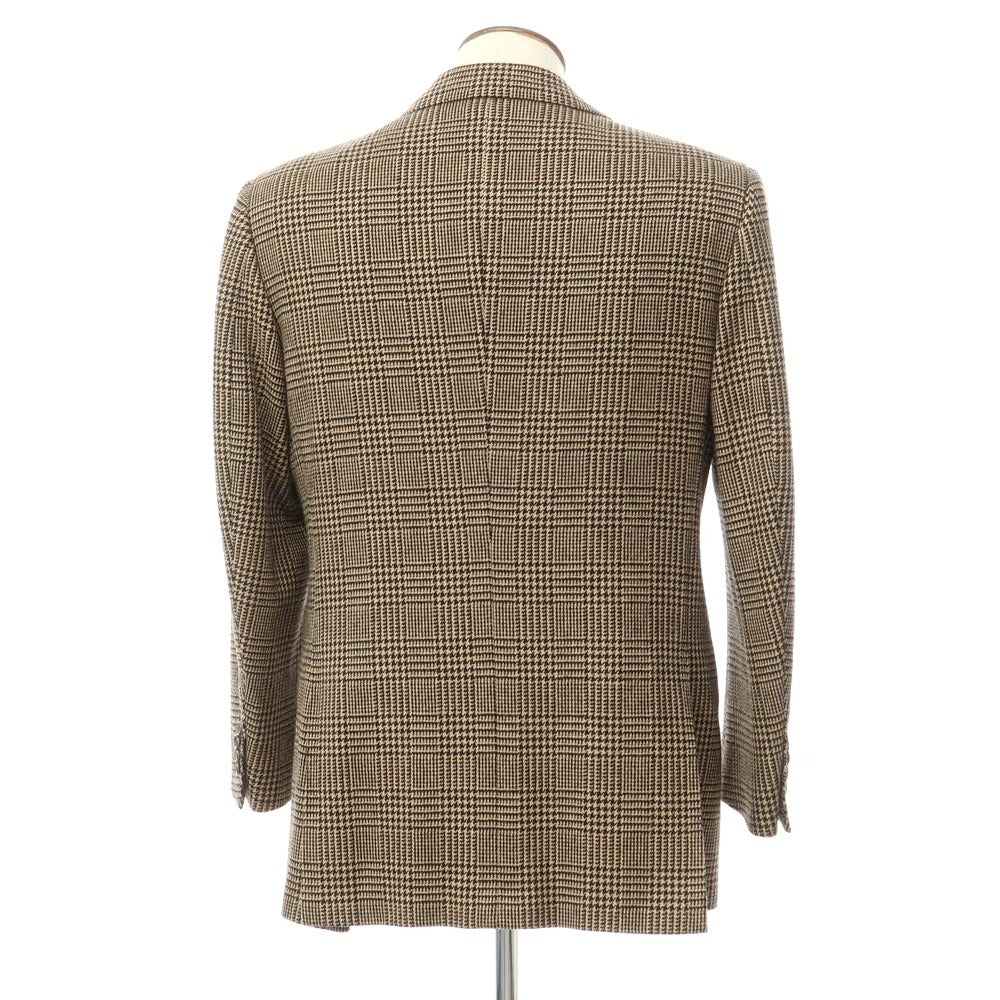 [Used] Cesare Attolini Camel Check 3B Tailored Jacket Brown x Black [Size 50 Drop 7] [BRW] [A/W] [Condition Rank B] ​​[Men&