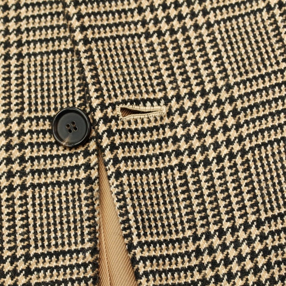 [Used] Cesare Attolini Camel Check 3B Tailored Jacket Brown x Black [Size 50 Drop 7] [BRW] [A/W] [Condition Rank B] ​​[Men&