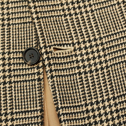 [Used] Cesare Attolini Camel Check 3B Tailored Jacket Brown x Black [Size 50 Drop 7] [BRW] [A/W] [Condition Rank B] ​​[Men&