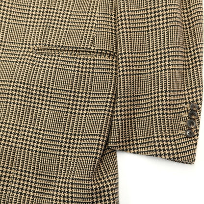 [Used] Cesare Attolini Camel Check 3B Tailored Jacket Brown x Black [Size 50 Drop 7] [BRW] [A/W] [Condition Rank B] ​​[Men&