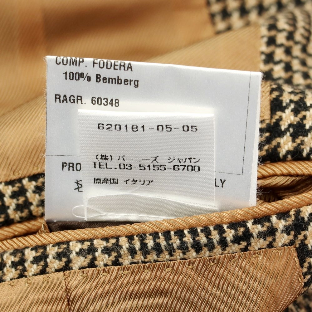 [Used] Cesare Attolini Camel Check 3B Tailored Jacket Brown x Black [Size 50 Drop 7] [BRW] [A/W] [Condition Rank B] ​​[Men&