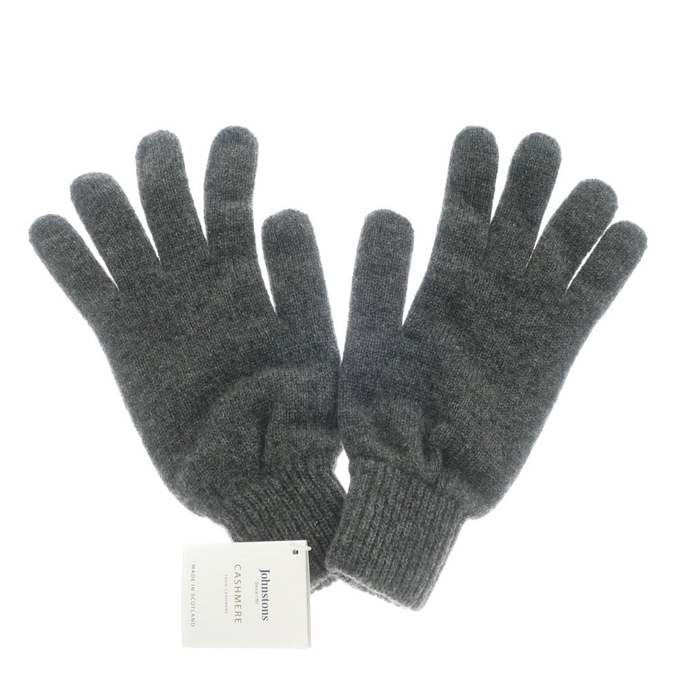 [Used] [Unused] Johnstons Cashmere Knit Gloves, Grey [GRY] [A/W] [Condition Rank S] [Men&