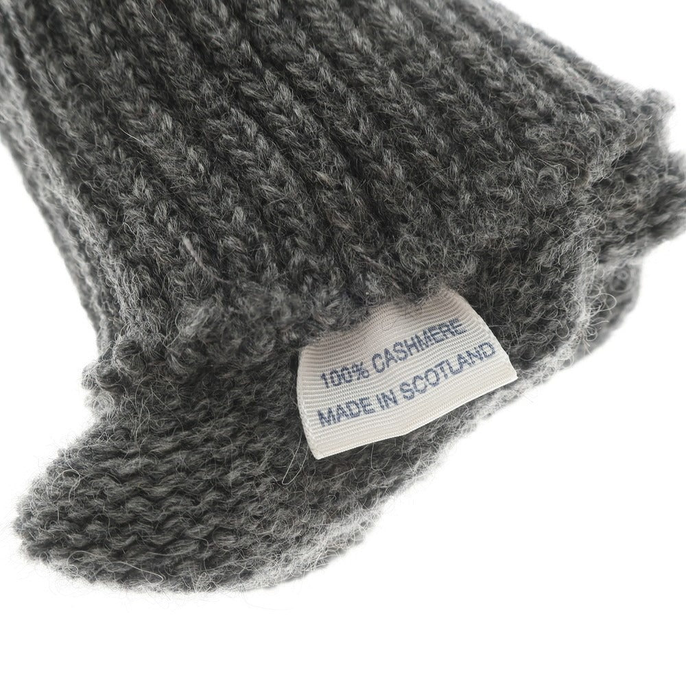 [Used] [Unused] Johnstons Cashmere Knit Gloves, Grey [GRY] [A/W] [Condition Rank S] [Men&