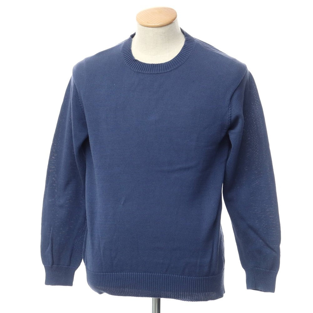 [Used] Thibaut Van Der Straete Cotton Crew Neck Pullover Knit Dark Blue [M] [Condition Rank C] [Men&