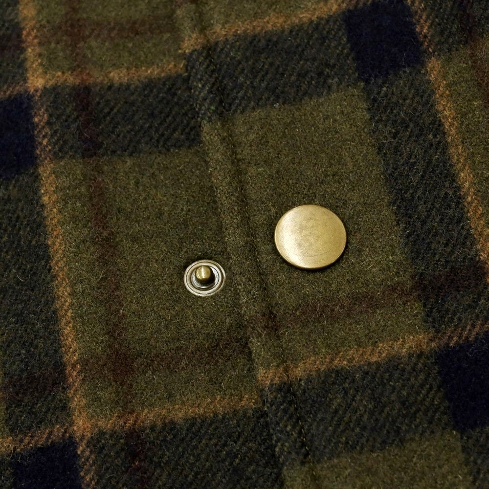 [Used] A.P.C. Wool polyester check padded coverall blouson olive x navy [Size XS] [GRN] [A/W] [Condition rank B] ​​[Men&