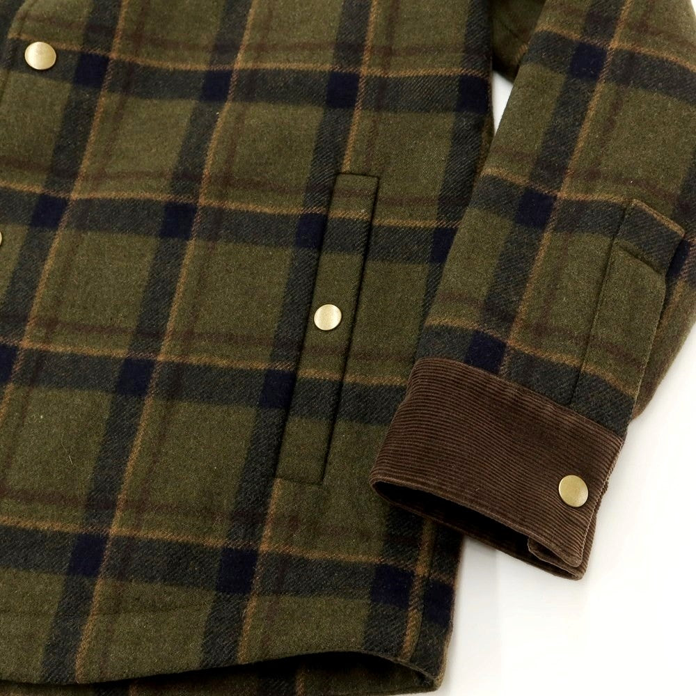 [Used] A.P.C. Wool polyester check padded coverall blouson olive x navy [Size XS] [GRN] [A/W] [Condition rank B] ​​[Men&