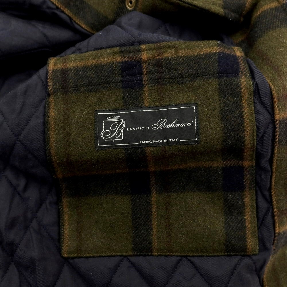 [Used] A.P.C. Wool polyester check padded coverall blouson olive x navy [Size XS] [GRN] [A/W] [Condition rank B] ​​[Men&