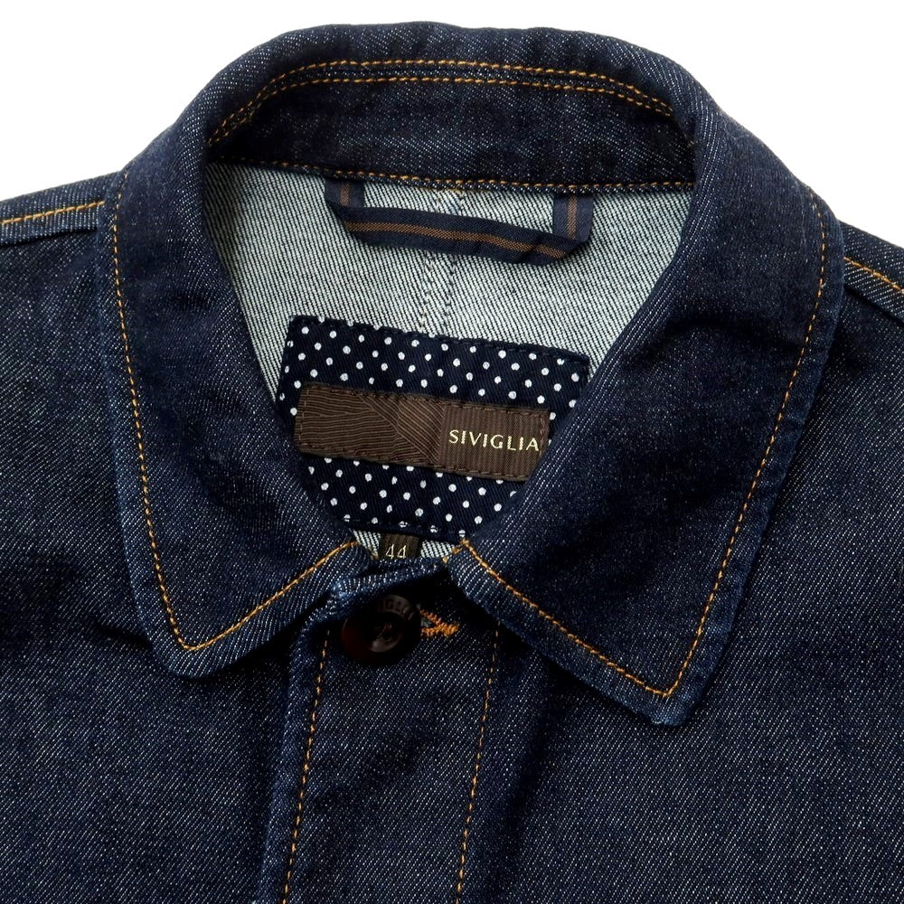 [Used] SIVIGLIA denim jacket, navy [size 44] [NVY] [S/S/A/W] [condition rank B] ​​[men&