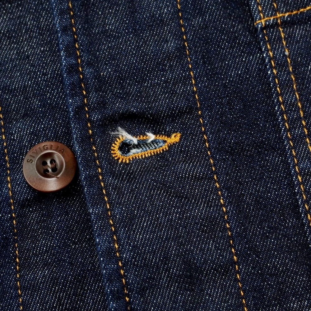 [Used] SIVIGLIA denim jacket, navy [size 44] [NVY] [S/S/A/W] [condition rank B] ​​[men&