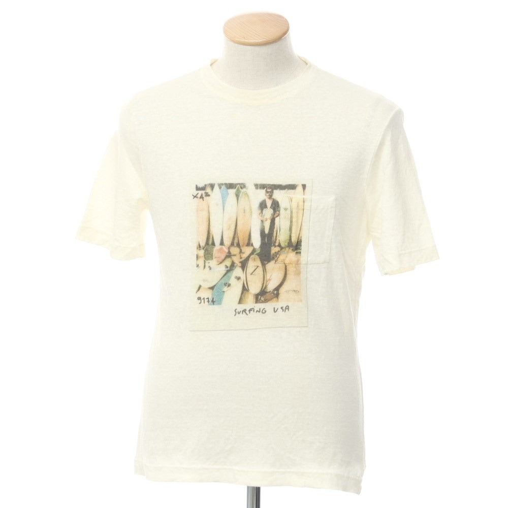 【中古】スカリオーネ SCAGLIONE リネン クルーネック 半袖Ｔシャツ アイボリー【 XS 】【 状態ランクC 】【 メンズ 】
[EPD]