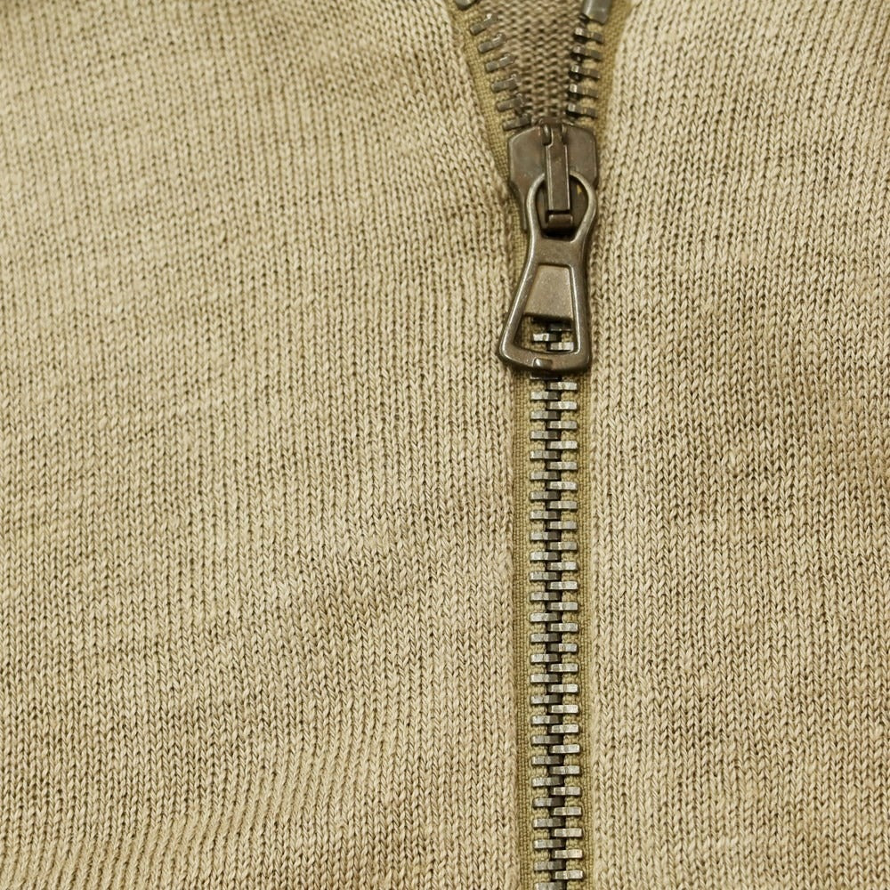 [Used] SCAGLIONE Linen Zip-up Cardigan Dark Beige [XS] [Condition Rank D] [Men&