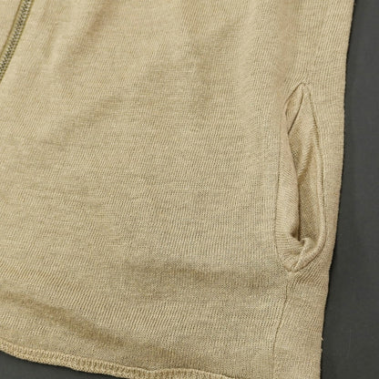 [Used] SCAGLIONE Linen Zip-up Cardigan Dark Beige [XS] [Condition Rank D] [Men&