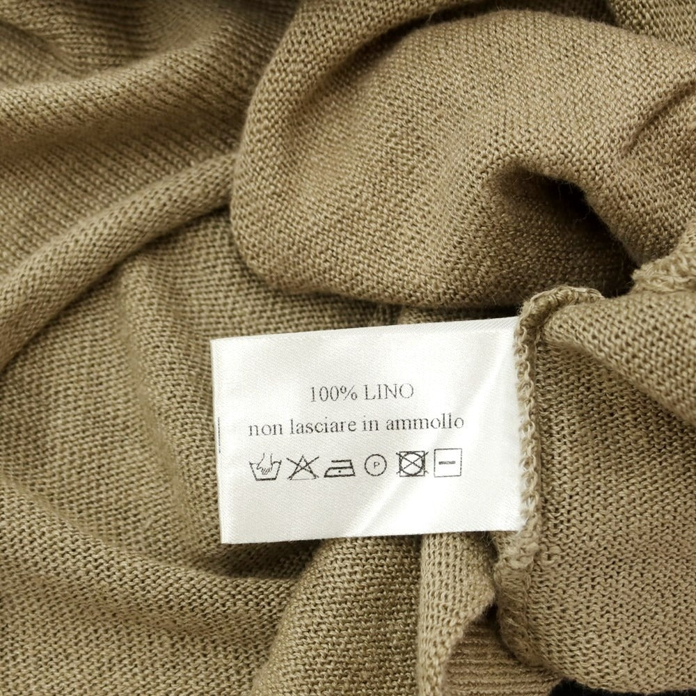 [Used] SCAGLIONE Linen Zip-up Cardigan Dark Beige [XS] [Condition Rank D] [Men&