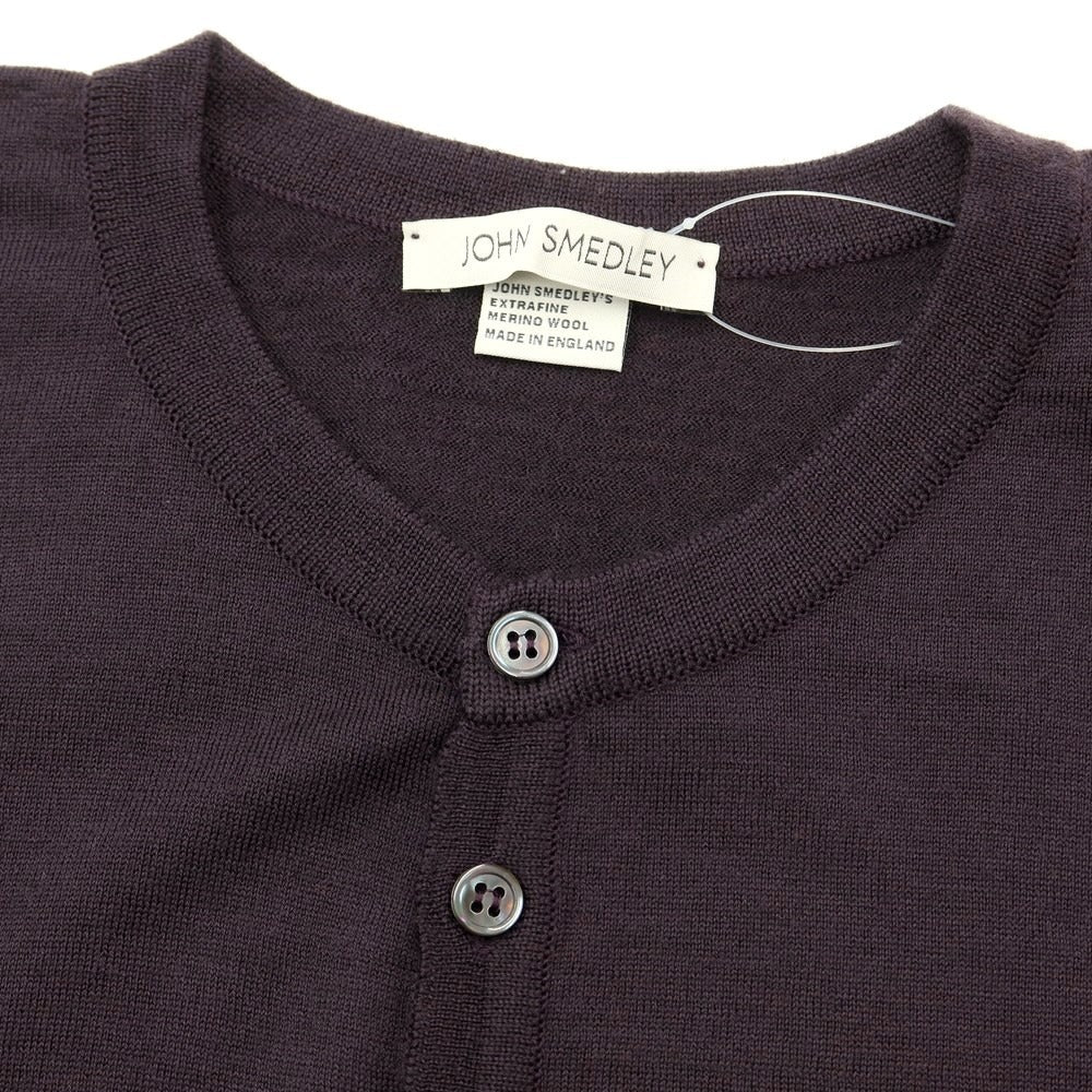 [Used] John Smedley Wool Henley Pullover Knit Dark Purple [Size M] [PUP] [A/W] [Condition Rank B] ​​[Men&