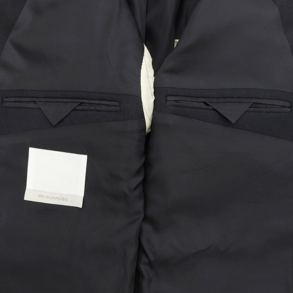 [Used] RE-PURPOSE Wool Hidden Front Double Breasted Casual Jacket Black [Size L] [BLK] [A/W] [Condition Rank B] ​​[Men&