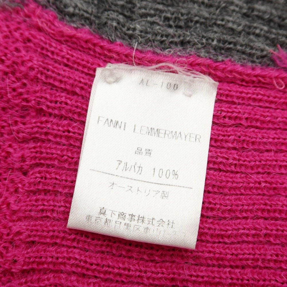 [Used] FANNI LEMMERMAYER Alpaca Knit Cardigan Gray x Pink [Size not specified (approximately M)] [GRY] [A/W] [Condition rank B] ​​[Men&