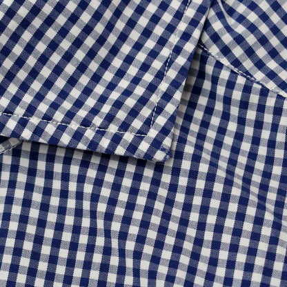 [Used] ORIAN Broad Cotton Check Shirt Navy x White [Size S] [NVY] [S/S/A/W] [Condition Rank C] [Men&