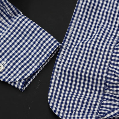 [Used] ORIAN Broad Cotton Check Shirt Navy x White [Size S] [NVY] [S/S/A/W] [Condition Rank C] [Men&